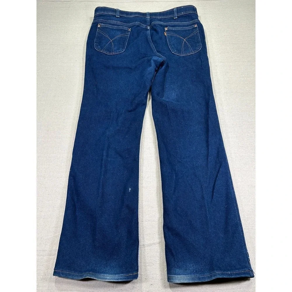 Levi's Vintage Orange Tab Mens 38 Dark Denim Blue Jeans Straight Leg‎ OrangeTab